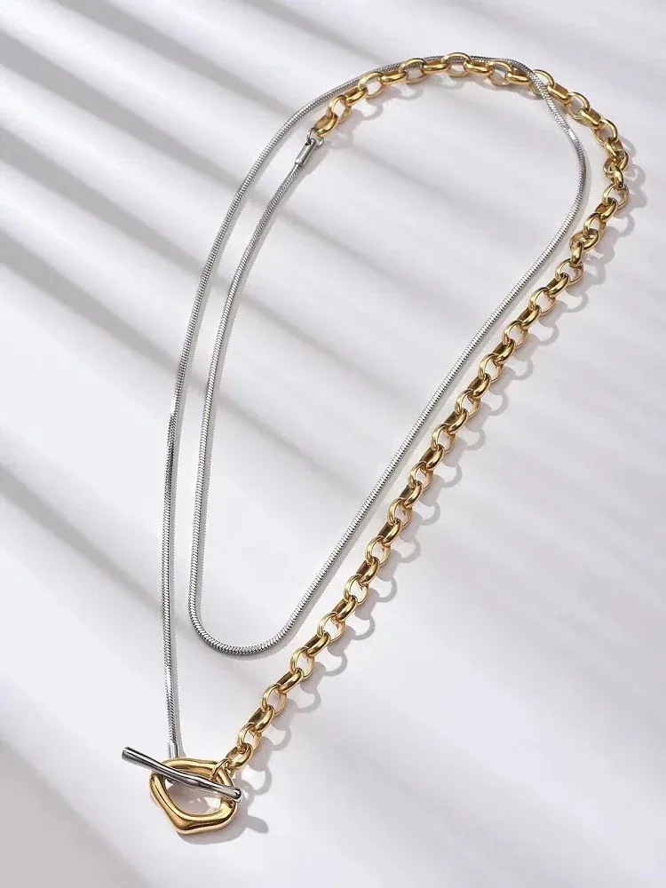 【20点セット】【急速出荷】ネックレス 3WAY仕様 マンテルネックレス ロングネックレス チェーン 83cm ハワイアン サージカルステンレス ステンレス シルバー ゴールド k 仕上 ニッケルフリ