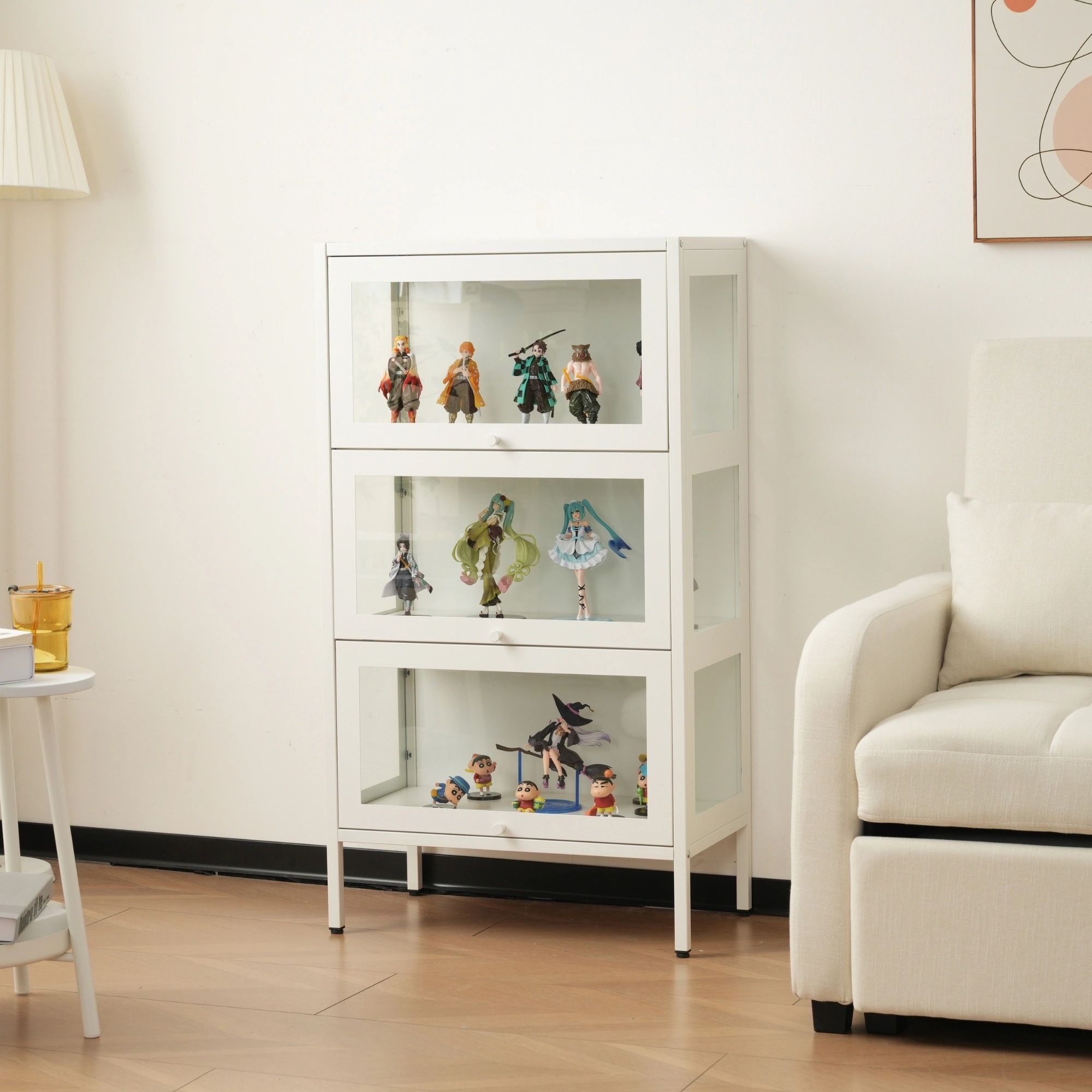 447コレクションケース コレクションシェルフ ガラスディスプレイキャビネット おしゃれ 強化ガラス サイズ:幅60*奥行35*高さ110CM ホワイト 447コレクションケース コレクションシェルフ ガラスディスプレイキャビネット おしゃれ 強化ガラス サイズ:幅60*奥行35*高さ110CM ホワイト