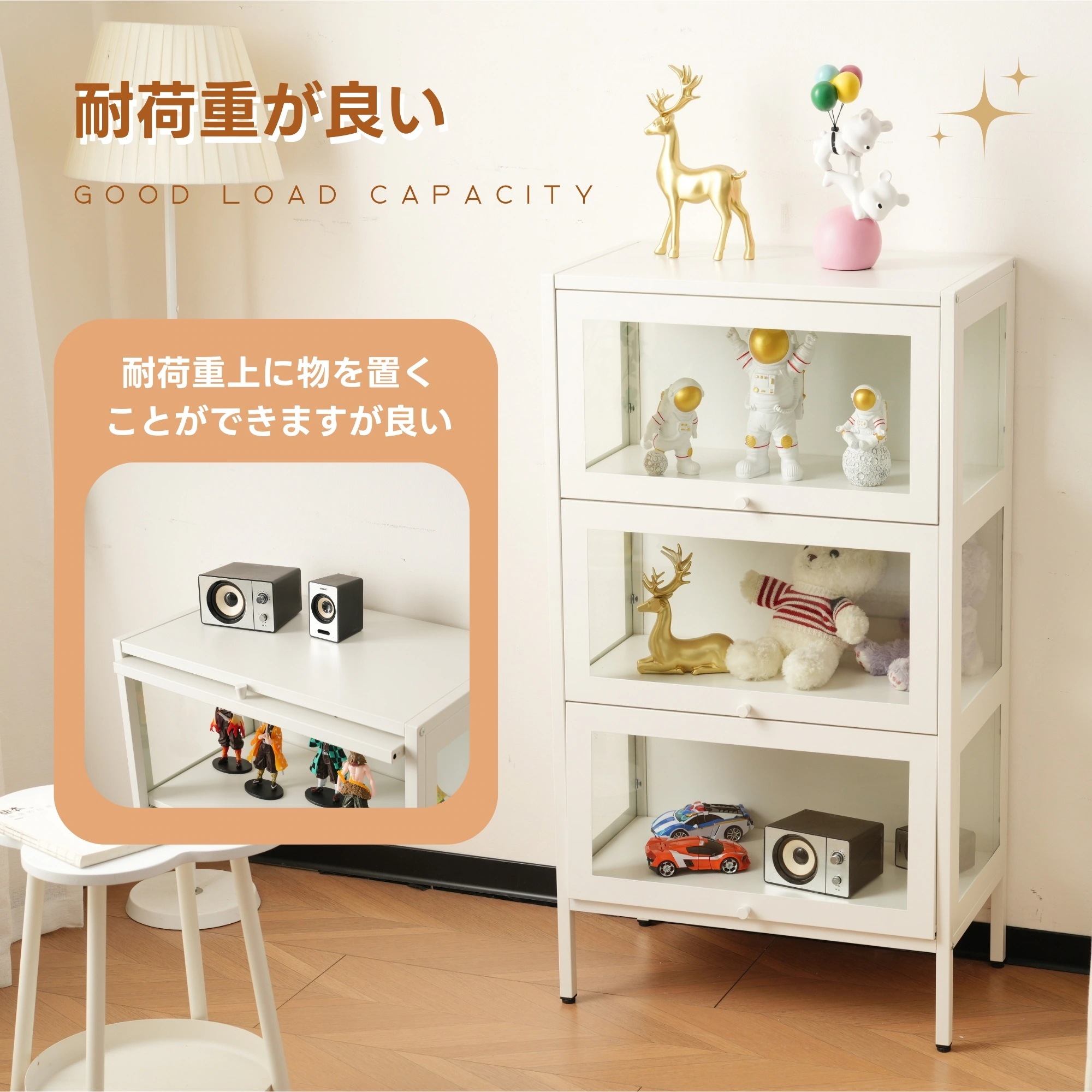 447コレクションケース コレクションシェルフ ガラスディスプレイキャビネット おしゃれ 強化ガラス サイズ:幅60*奥行35*高さ110CM ホワイト 447コレクションケース コレクションシェルフ ガラスディスプレイキャビネット おしゃれ 強化ガラス サイズ:幅60*奥行35*高さ110CM ホワイト