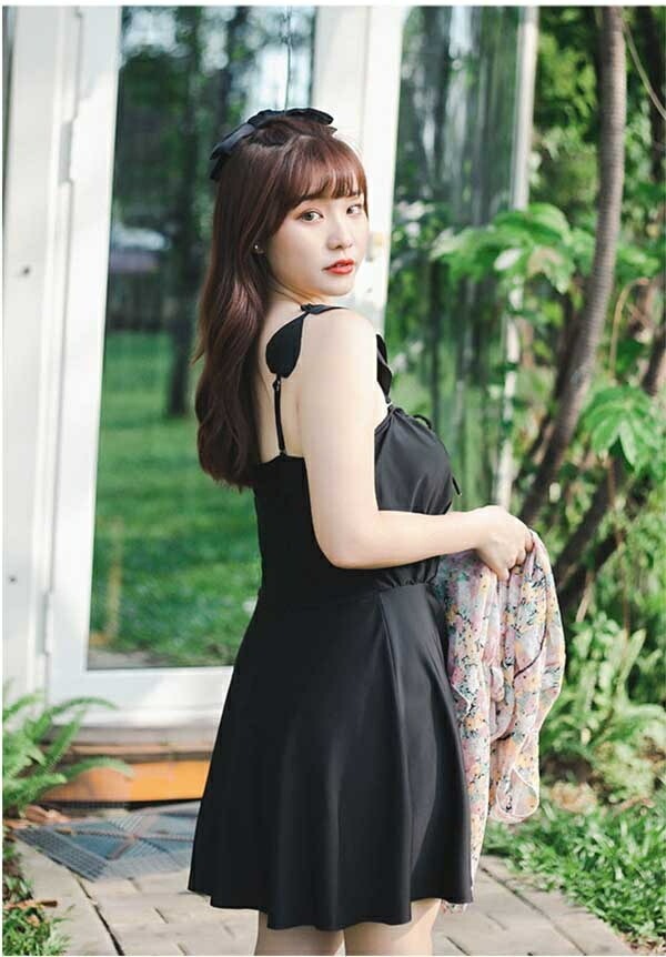 ワンピース水着 ぽっちゃり水着 3点セット レディース 水着 体型カバー 大きいサイズ フリル 花柄 小花柄 キャミワンピ 無地 くすみカラー シンプル 海 プール 大人 可愛い 韓国風 着痩せ 女性