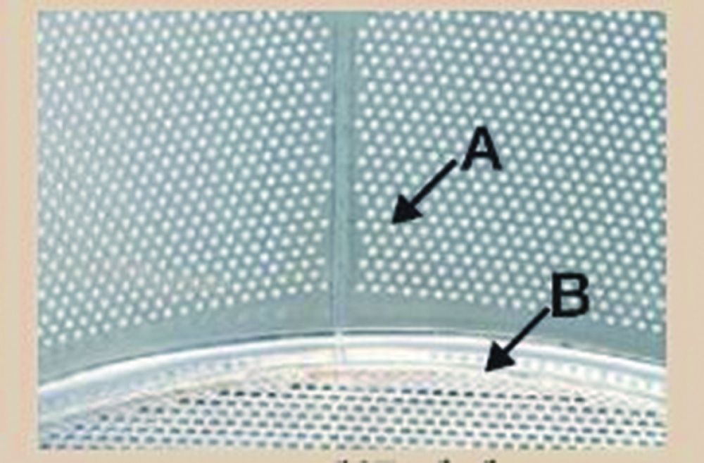 本間冬治工業 BK 18-8パンチング深型揚げざる 33cm 穴径5mm 把手A