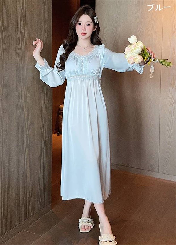 Qoo10] ネグリジェ ワンピース レディース カッ