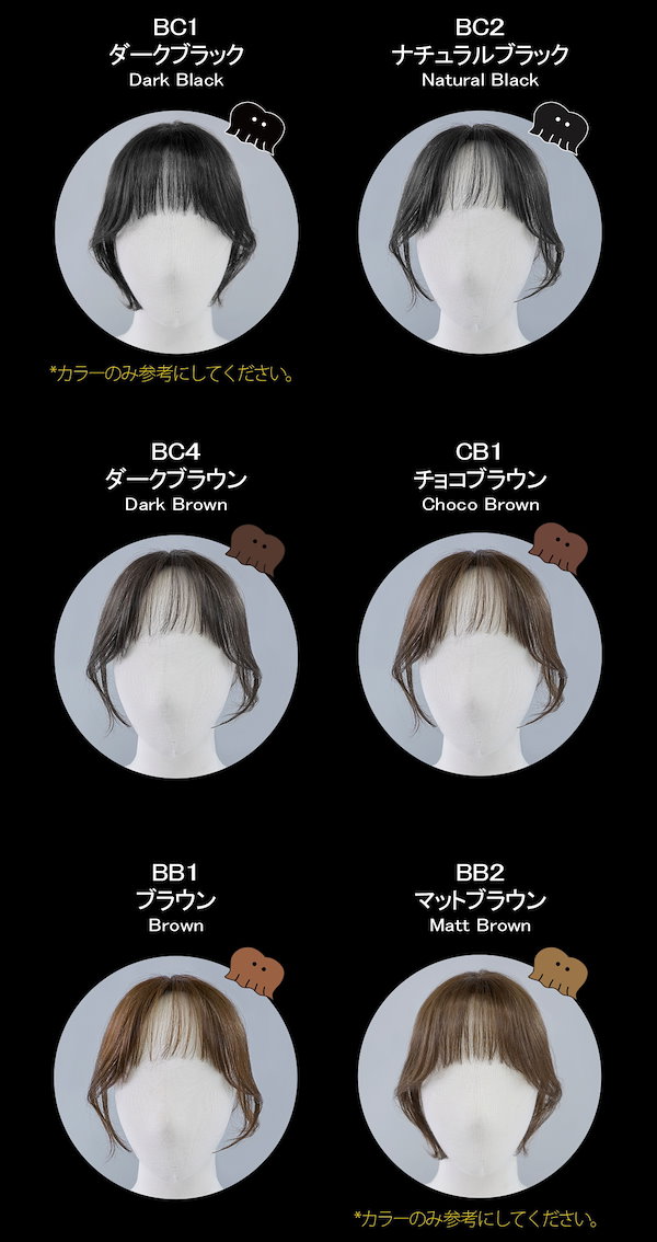 Qoo10] ピンクエイジ 前髪ウィッグ）シースルーバング（モースト
