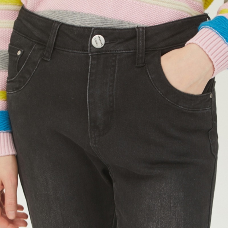 (ベネトン) ベネトンポケットポイントストレートフィットデニムパンツ BADPA3411_BK (ベネトン) ベネトンポケットポイントストレートフィットデニムパンツ BADPA3411_BK