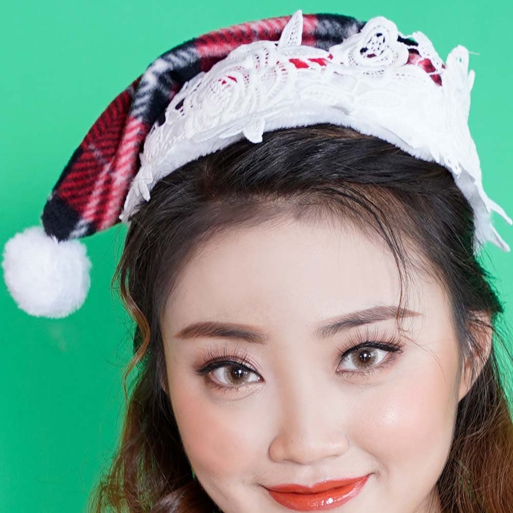 サンタコスチューム キャバドレス ワンピース オーガンジーレース2点セット クリスマス チェック柄 サンタコスチューム キャバドレス ワンピース オーガンジーレース2点セット クリスマス チェック柄