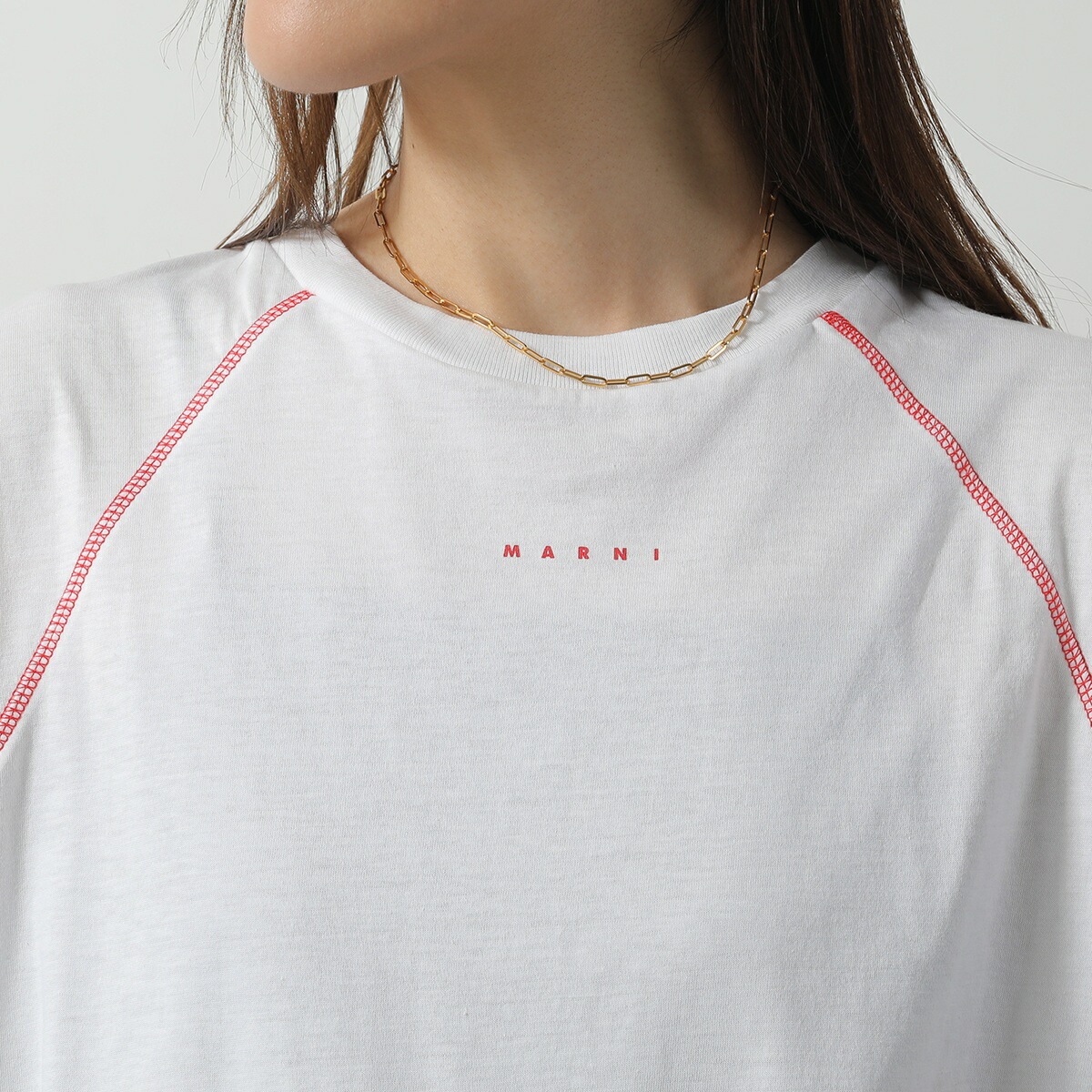 MARNI KIDS マルニ キッズ Tシャツ M01356 M00RF レディース ガールズ ノースリーブ チュニック ちびロゴ クルーネック ポケット付 カラー2色 【mega】