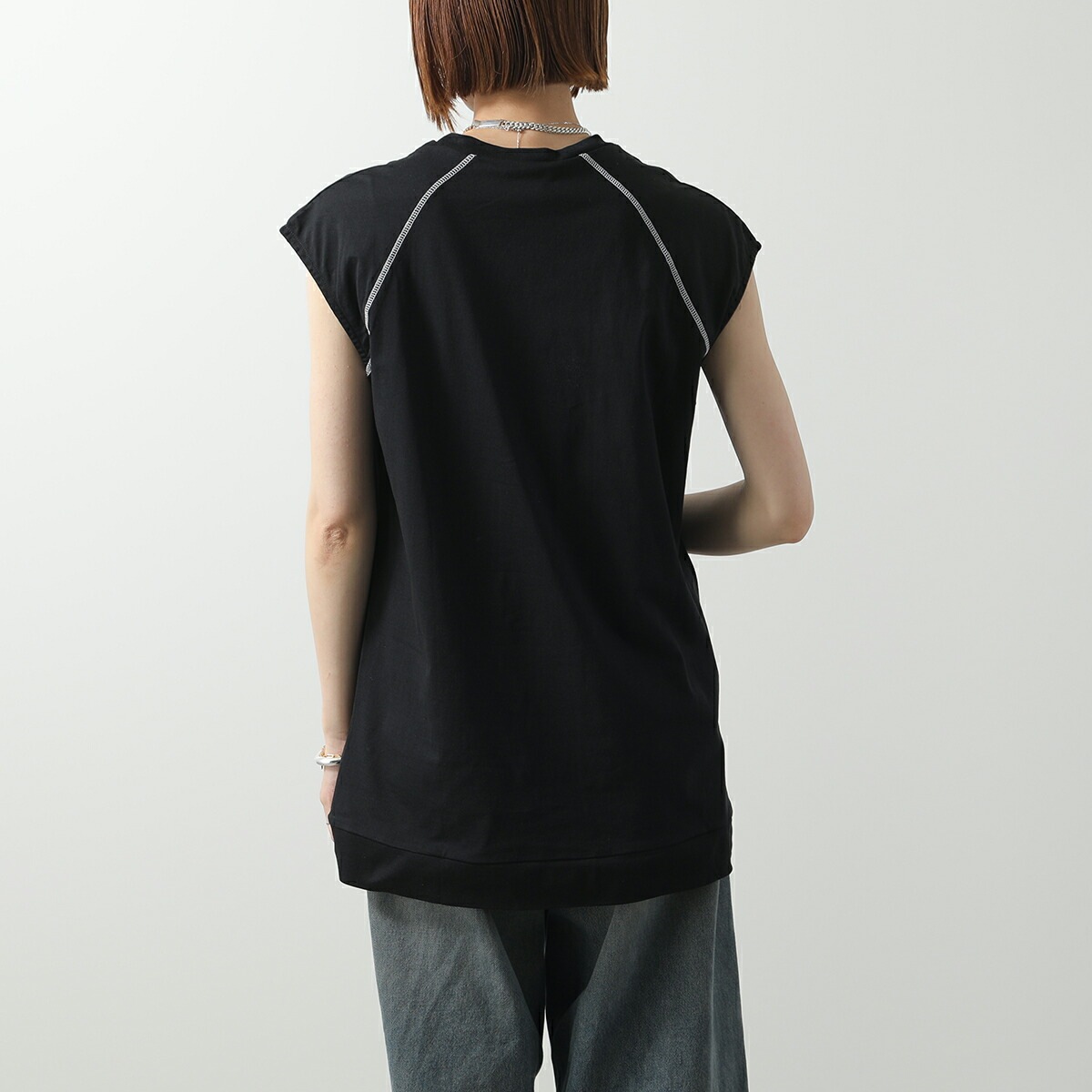 MARNI KIDS マルニ キッズ Tシャツ M01356 M00RF レディース ガールズ ノースリーブ チュニック ちびロゴ クルーネック ポケット付 カラー2色 【mega】
