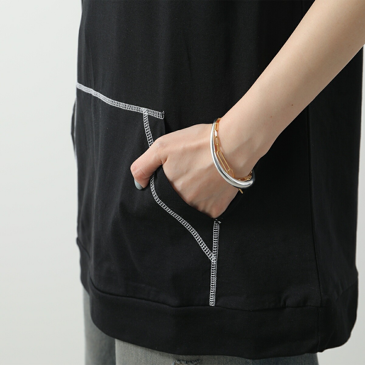 MARNI KIDS マルニ キッズ Tシャツ M01356 M00RF レディース ガールズ ノースリーブ チュニック ちびロゴ クルーネック ポケット付 カラー2色 【mega】