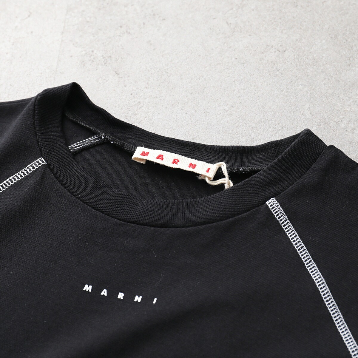 MARNI KIDS マルニ キッズ Tシャツ M01356 M00RF レディース ガールズ ノースリーブ チュニック ちびロゴ クルーネック ポケット付 カラー2色 【mega】