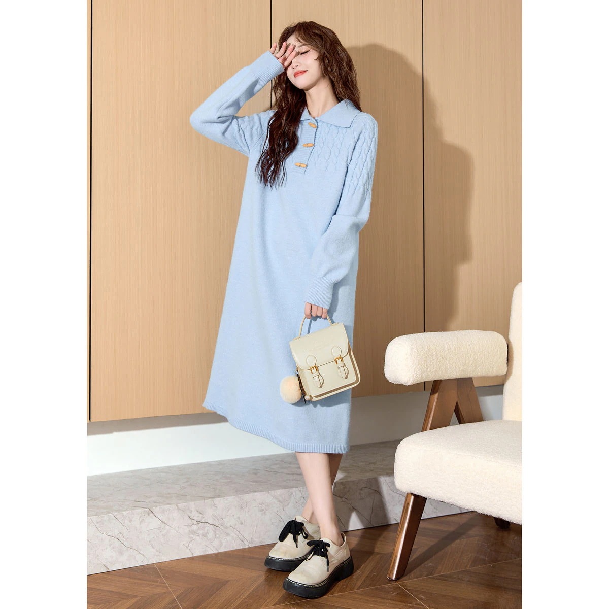 【急速出荷!】優しいブルーのロングスリーブワンピース ロングツイストニットセーターワンピース テンパメントワンピース ワンピースレディース ドレス ロングワンピース ニットワンピース ワンピース レデ 【急速出荷!】優しいブルーのロングスリーブワンピース ロングツイストニットセーターワンピース テンパメントワンピース ワンピースレディース ドレス ロングワンピース ニットワンピース ワンピース レデ