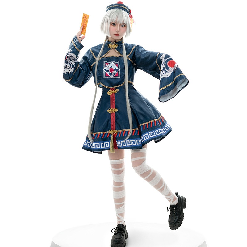 バイナリかわいいゾンビロリータメイドコスチュームハロウィンドレスコスプレツアー 劇場アニメコスチューム