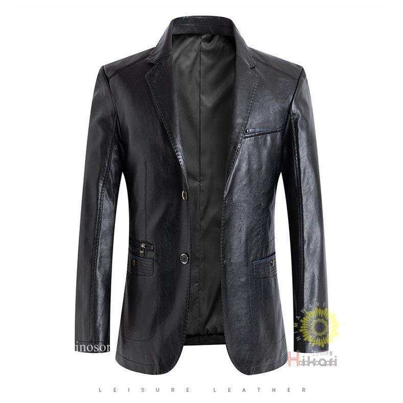 レザー テーラードジャケット メンズ スリムフィット ライダースジャケット レザージャケット 革ブレザー ビジネス