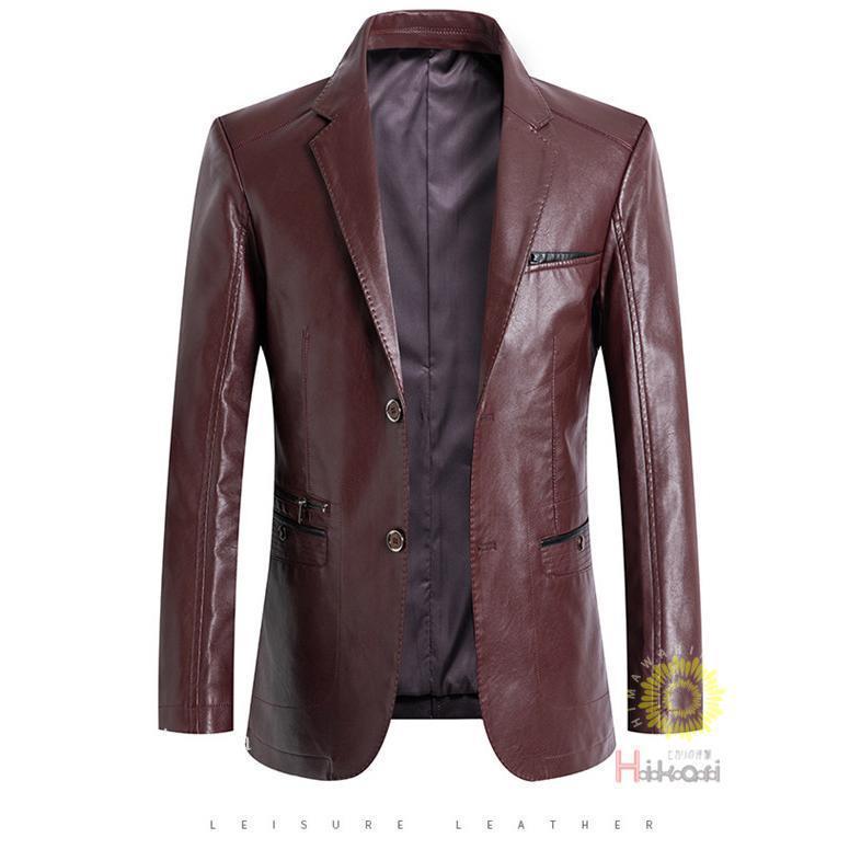 レザー テーラードジャケット メンズ スリムフィット ライダースジャケット レザージャケット 革ブレザー ビジネス