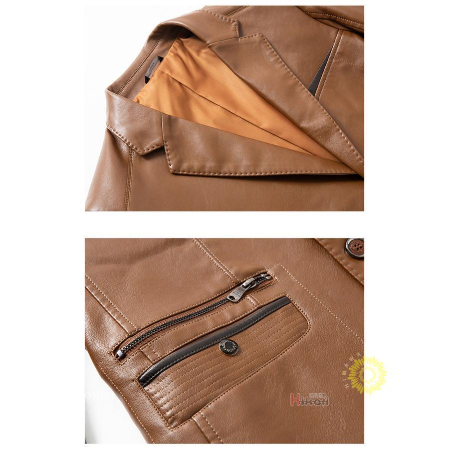 レザー テーラードジャケット メンズ スリムフィット ライダースジャケット レザージャケット 革ブレザー ビジネス