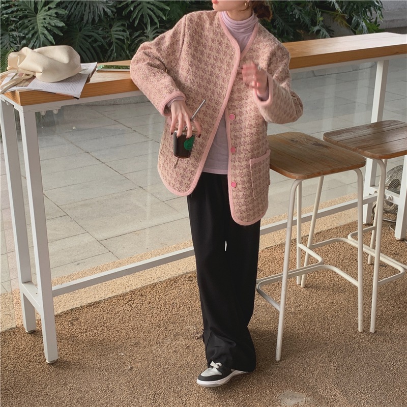 2色 レトロ風 アウター ジャケット レディース 秋冬 春 かわいい きれいめ 個性的 暖かい 軽い シャツジャケット スーツジャケット レギュラー丈 長袖 Vネック Uネック スリム タイト 細身