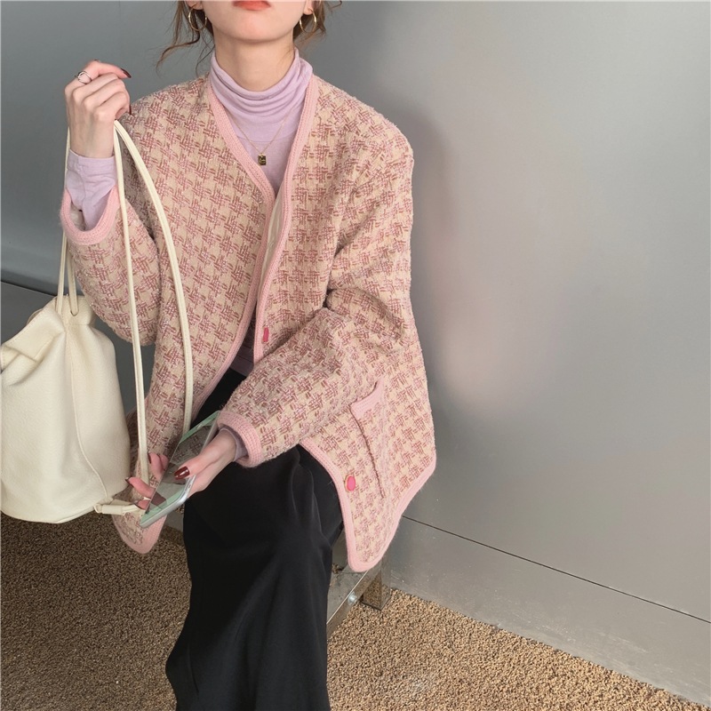 2色 レトロ風 アウター ジャケット レディース 秋冬 春 かわいい きれいめ 個性的 暖かい 軽い シャツジャケット スーツジャケット レギュラー丈 長袖 Vネック Uネック スリム タイト 細身
