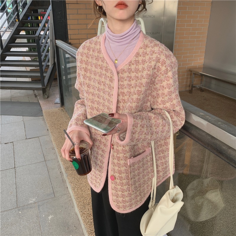 2色 レトロ風 アウター ジャケット レディース 秋冬 春 かわいい きれいめ 個性的 暖かい 軽い シャツジャケット スーツジャケット レギュラー丈 長袖 Vネック Uネック スリム タイト 細身