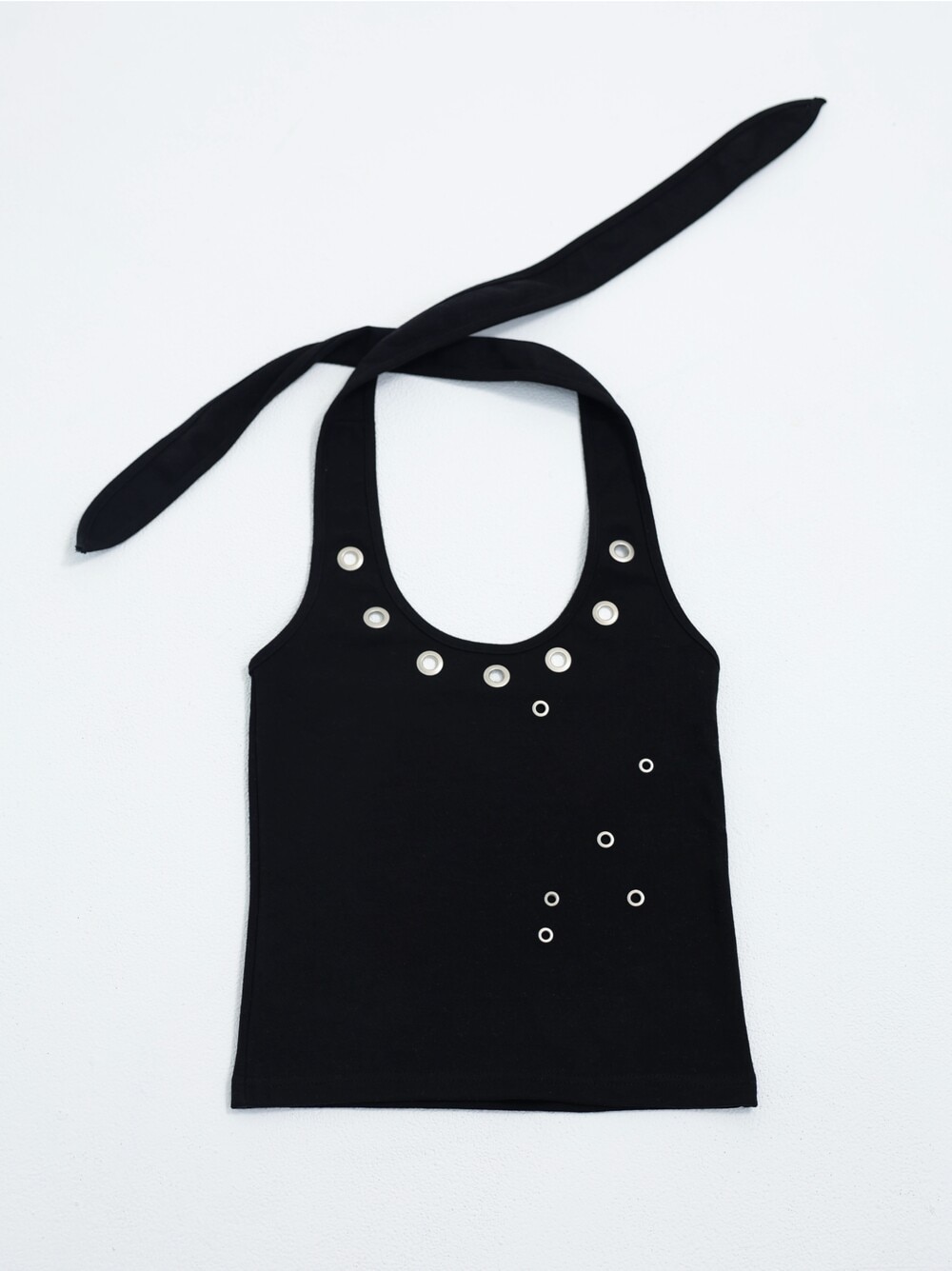 [ALDIYOUU][IVE REI] Eyelet halterneck sleeveless_BLACK