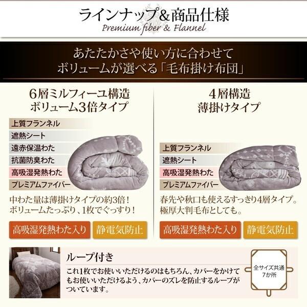 毛布 掛け布団 薄掛けタイプ セミダブル 高発熱わた入 プレミアムファイバー フランネル 2枚合せ 来客用 薄掛け 布団 薄掛け布団単品