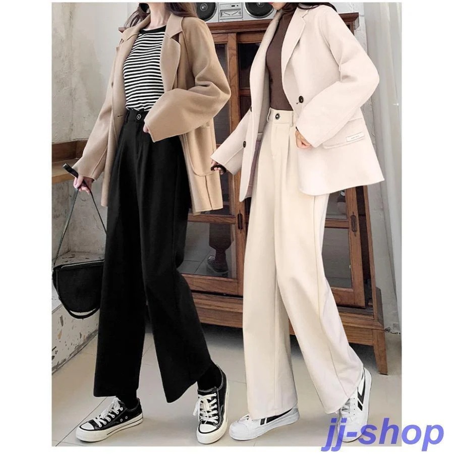 ワイドパンツレディース秋冬ボトムス裏起毛ストレッチ脚韓国風おしゃれ203040作ロングズボン厚ハイウエストあったかゆったり