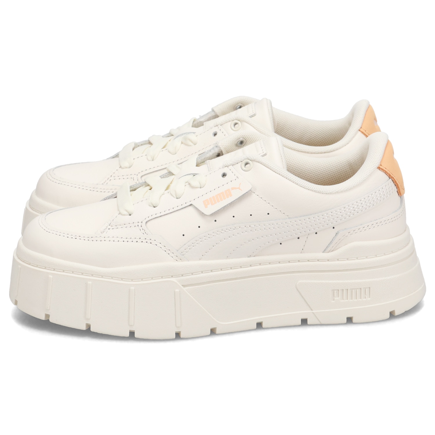 スニーカー ウィメンズ メイズ スタック ソフト レディース 厚底 ホワイト 白 391083-07