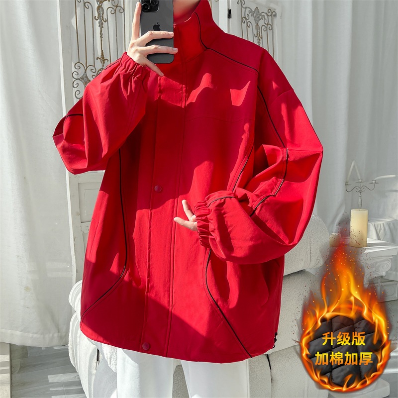 11 バーギルレッドワークウェアフード付きジャケットメンズスプリングヨーロッパとアメリカンバイブスタイルアメリカンヒップホップボンバージャケット登山スーツ 11 バーギルレッドワークウェアフード付きジャケットメンズスプリングヨーロッパとアメリカンバイブスタイルアメリカンヒップホップボンバージャケット登山スーツ