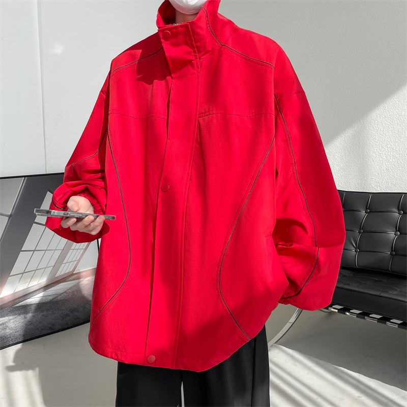 11 バーギルレッドワークウェアフード付きジャケットメンズスプリングヨーロッパとアメリカンバイブスタイルアメリカンヒップホップボンバージャケット登山スーツ 11 バーギルレッドワークウェアフード付きジャケットメンズスプリングヨーロッパとアメリカンバイブスタイルアメリカンヒップホップボンバージャケット登山スーツ