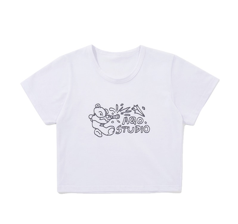 WATER BOMB DRAWING CROP TEE