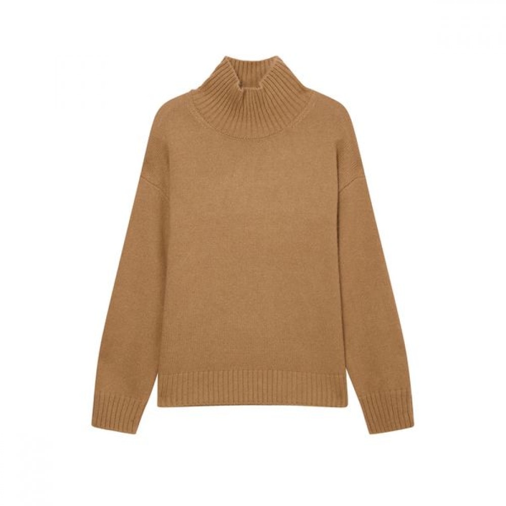 [ヘッジズレディース] 24FW ラクーンブレンドタートルネックニットプルオーバーキャメル HSSW4DP83CM