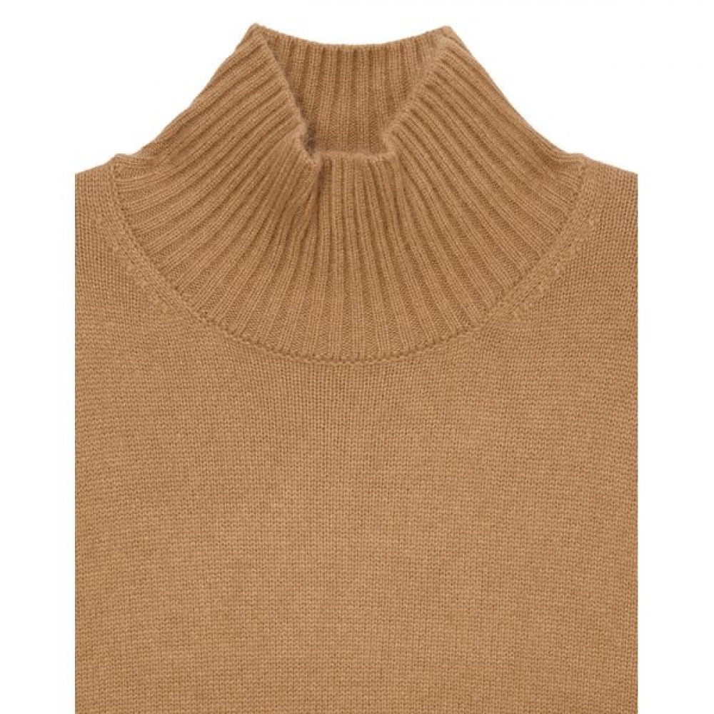 [ヘッジズレディース] 24FW ラクーンブレンドタートルネックニットプルオーバーキャメル HSSW4DP83CM