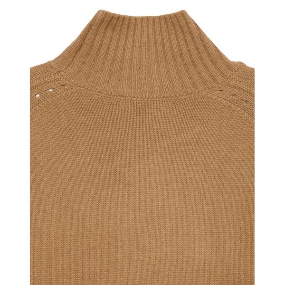 [ヘッジズレディース] 24FW ラクーンブレンドタートルネックニットプルオーバーキャメル HSSW4DP83CM