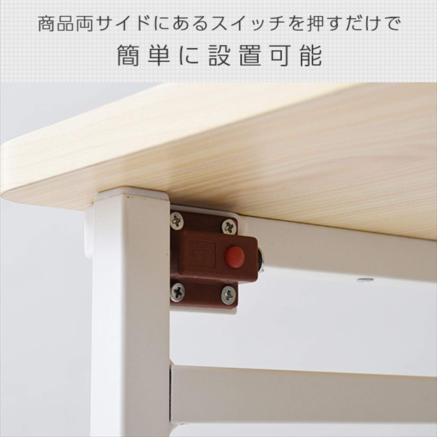 [山善] デスク ローテーブル 折りたたみ コンパクト 完成品 幅80×奥行40×高さ40cm 傷・汚れ・水分・熱に強い天板(メラミン加工) ウッドナチュラル/ホワイト RPST-8040L(WN/W