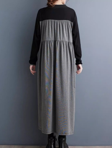 レディース ワンピース プルオーバー ミモレ ロング アシンメトリー 左右非対称 長袖 Vネック Aライン ポケット 切り替えデザイン バイカラー 大人可愛い シンプル カジュアル おしゃれ レディース ワンピース プルオーバー ミモレ ロング アシンメトリー 左右非対称 長袖 Vネック Aライン ポケット 切り替えデザイン バイカラー 大人可愛い シンプル カジュアル おしゃれ