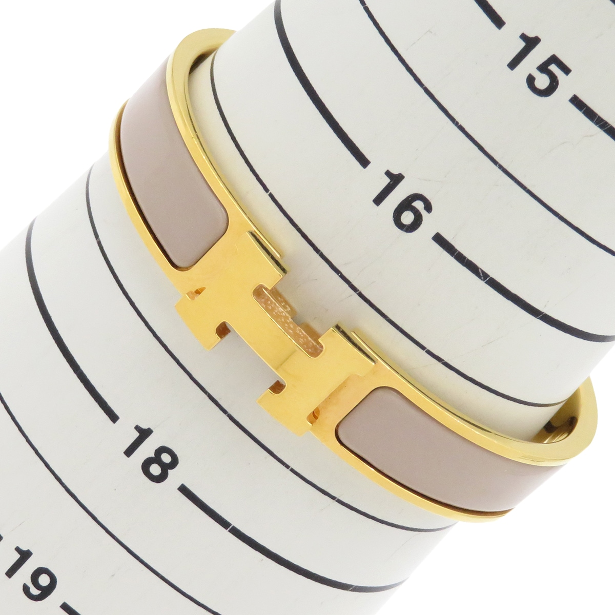 エルメス HERMES ブレスレット クリックH GM GP エナメル マロングラッセ×ゴールド ゴールド金具 Hブレス クリッククラック グレージュ 【中古】 エルメス HERMES ブレスレット クリックH GM GP エナメル マロングラッセ×ゴールド ゴールド金具 Hブレス クリッククラック グレージュ 【中古】