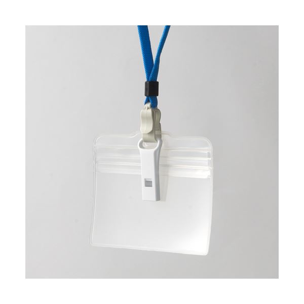 ライオン事務器 つりさげチャック式名札レスキュー名札 平ひも イエロー N-77FR（Y） 1セット（10個） (×10セット)