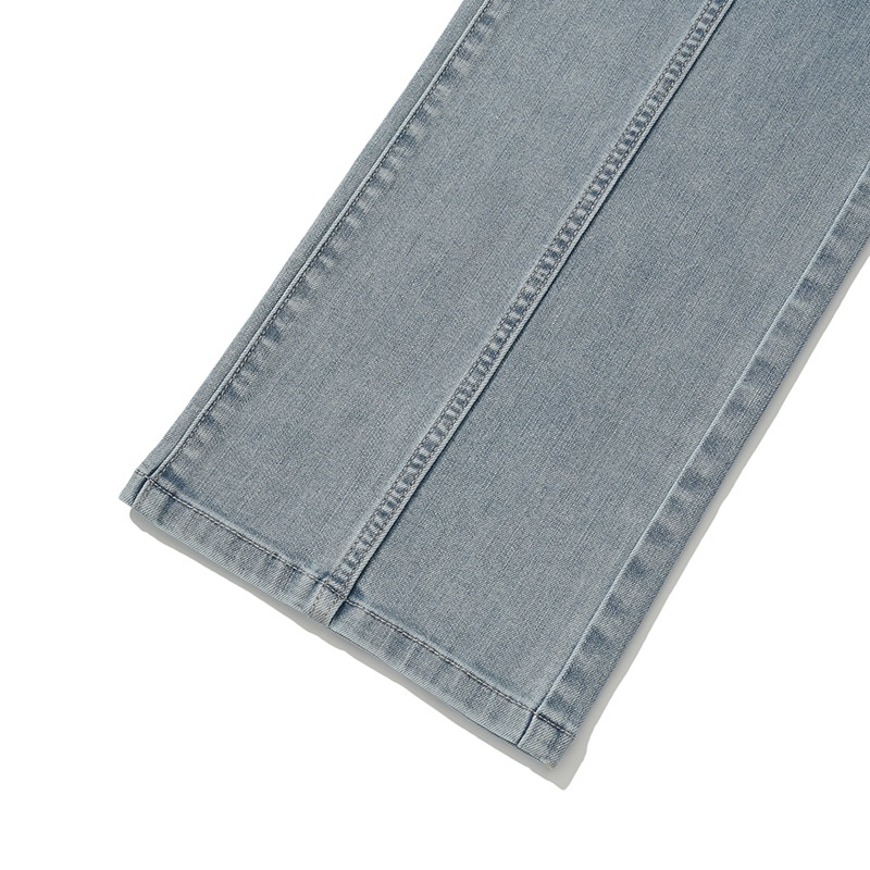 KIRSH PLAIN SEMI FLARE DENIM PANTS [LIGHT BLUE]