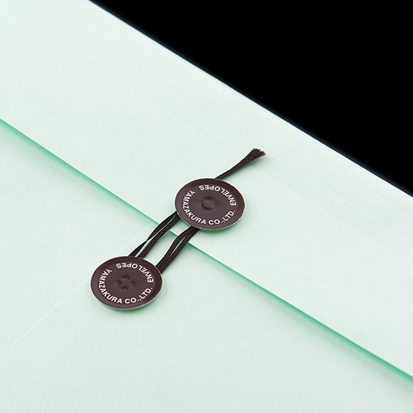 山櫻 封筒 角2 保存袋 Kミズイロ 紙厚120g 郵便枠ナシ 100枚 / 玉紐付 マチ付 A4用 カラークラフト 無地 郵便番号枠なし 00566510-0100