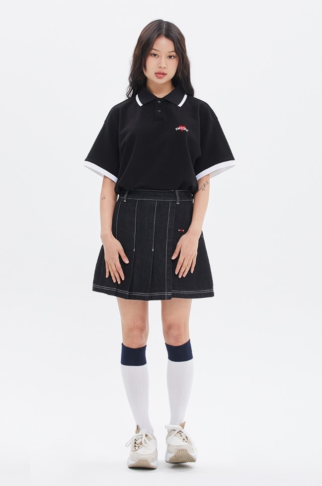 【ROMANTIC CROWN】HEART LOGO PIQUE SHIRT