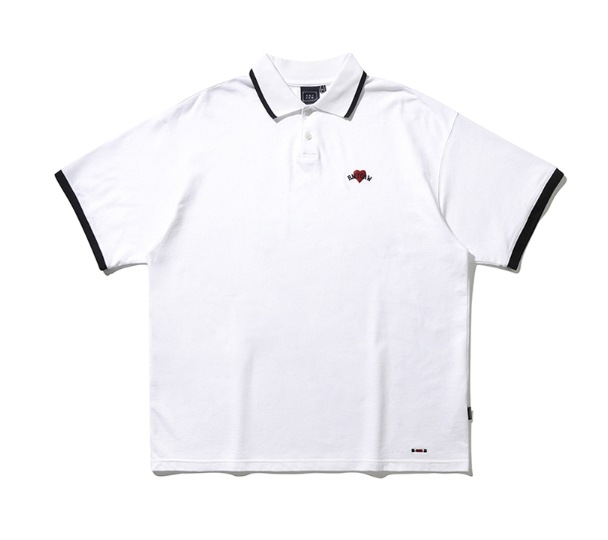 【ROMANTIC CROWN】HEART LOGO PIQUE SHIRT