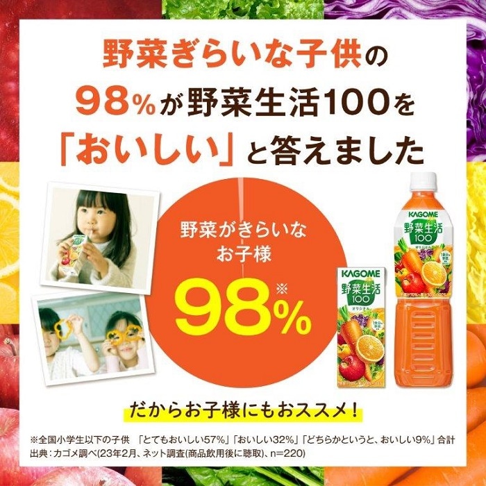 カゴメ 野菜生活100 ベリーサラダ 200ml 紙パック 96本 (24本入×4 まとめ買い) 野菜ジュース 紫の野菜と果実