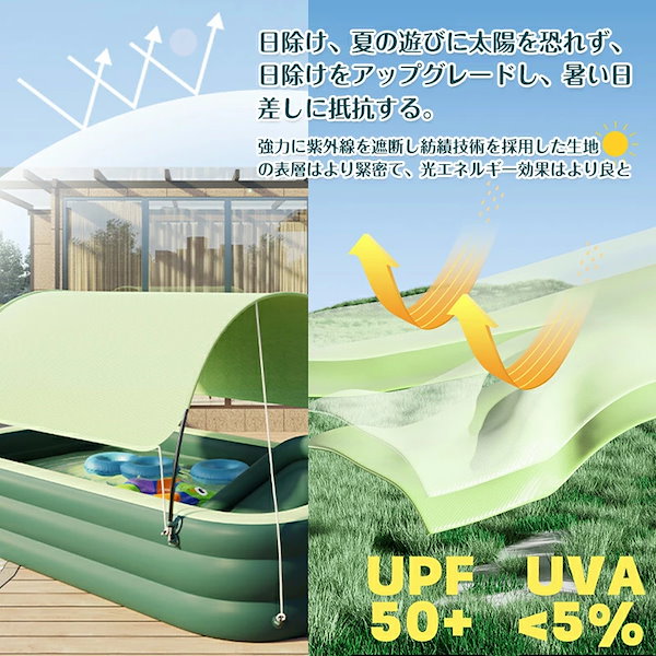 大型プール（260☓210☓50）　電動ポンプ付き Qoo10] インテックス 最新型 プール 大型 210cm 260