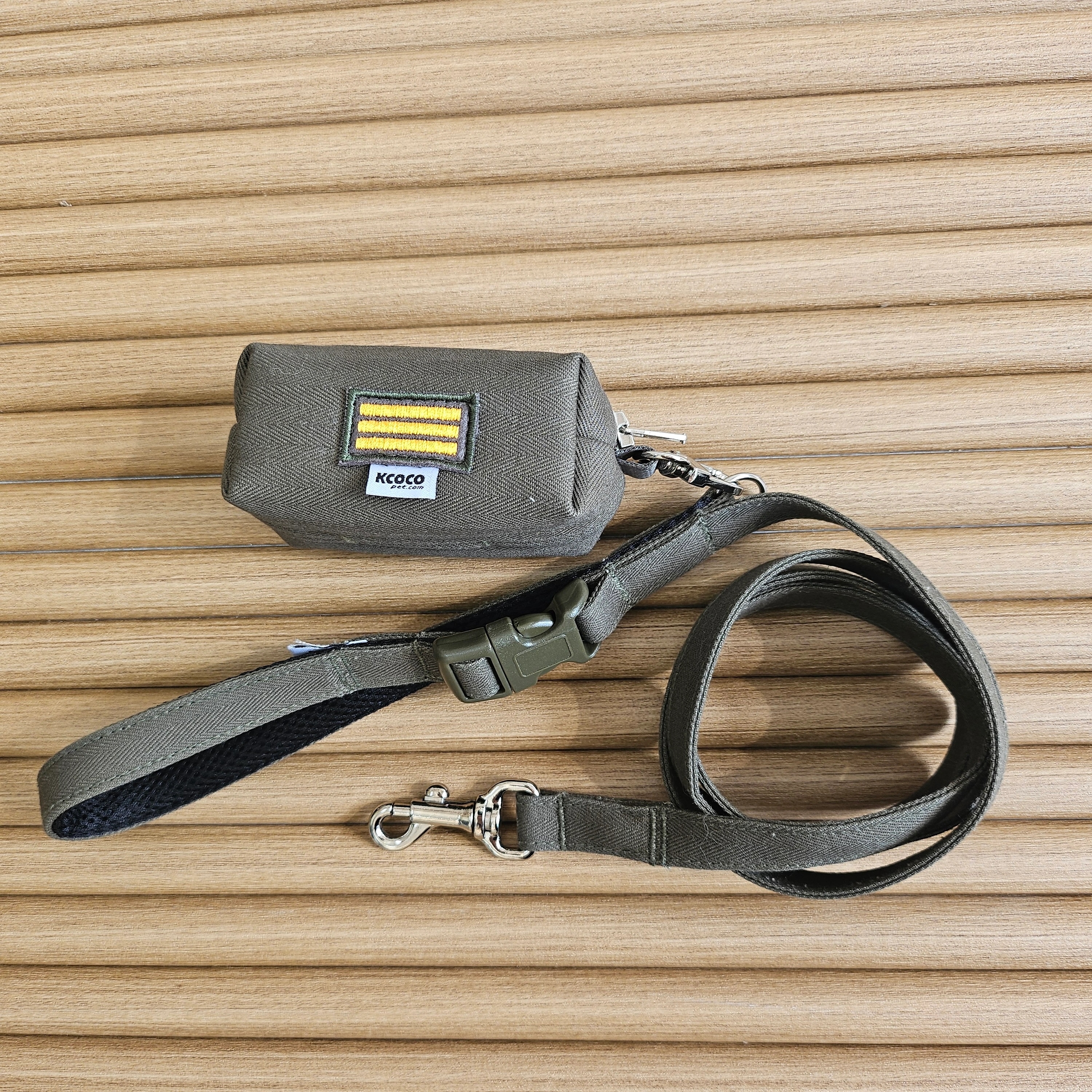 【3set】ARMY Harness + Lead&Pouch(アーミーハーネス＋リード＋ポーチ)　お散歩グッズ　韓国グッズ　ドッググッズ　犬用品　ペット用品　愛犬グッズ　ハンドメイド