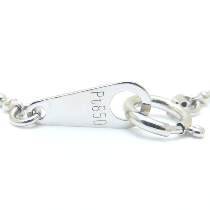 ダブルクロス ネックレス ダイヤモンド0.20ct ボールチェーン Pt900プラチナxPt850プラチナ /76184【中古】 ダブルクロス ネックレス ダイヤモンド0.20ct ボールチェーン Pt900プラチナxPt850プラチナ /76184【中古】