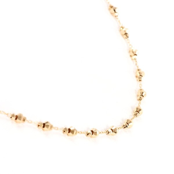 K18 18金 PG ピンクゴールド ネックレス 総重量約3.1g 約45cm ジュエリー 中古