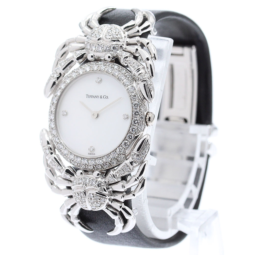 ティファニー TIFFANY&Co. プラチナ ダイヤベゼル 4P クォーツ レディース 美品 _849759【中古】 ティファニー TIFFANY&Co. プラチナ ダイヤベゼル 4P クォーツ レディース 美品 _849759【中古】