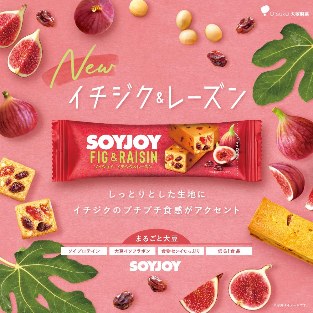大塚製薬 ソイジョイ イチジク&レーズン 30g x 48個 大塚製薬 ソイジョイ イチジク&レーズン 30g x 48個