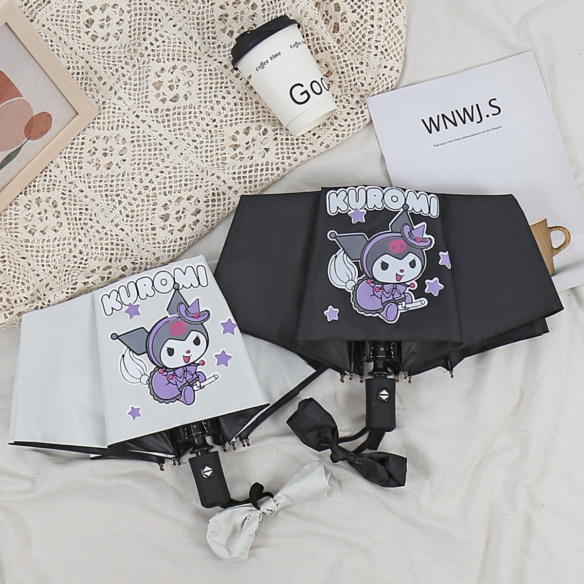 全自動クロミ日傘晴雨兼用日よけ傘uvカット折りたたみ学生日傘ins 全自動クロミ日傘晴雨兼用日よけ傘uvカット折りたたみ学生日傘ins