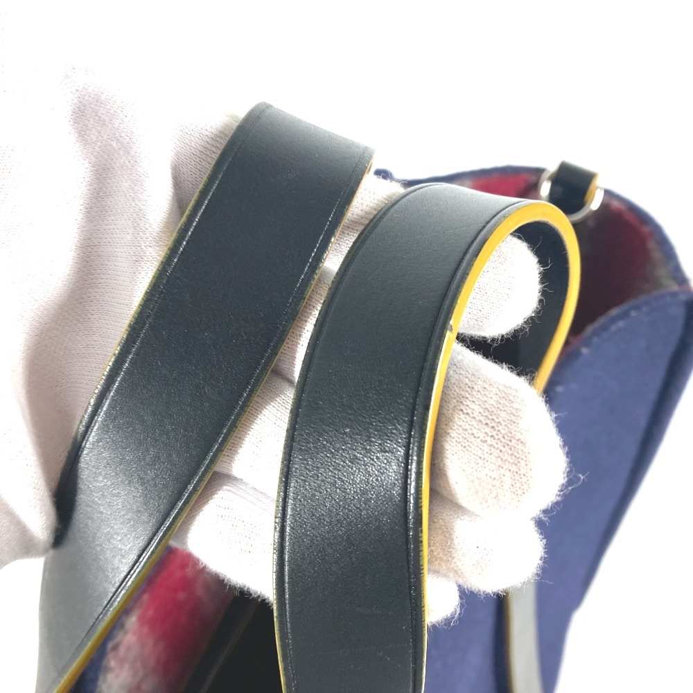 トートバッグ 7VA390 ショルダートート カバン 肩掛け ショルダーバッグ ウール ネイビー