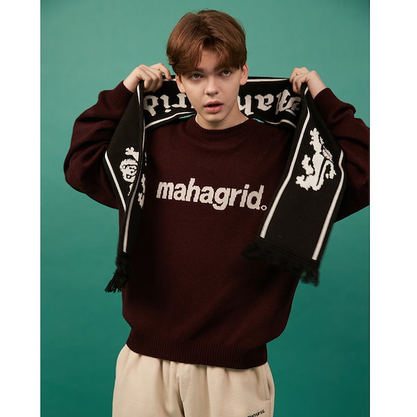 【Stray Kids ヒョンジン着用】 正規品 BASIC LOGO KNIT SWEATER オーバーフィット 長袖 レディース メンズ  韓国ファッション 韓国ブランド