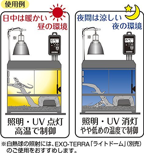 GEX EXOTERRA タイマーサーモ RTT‐1 温度・照明管理 タイマー機能付 停電時バックア